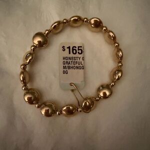 Enewton honesty grateful 10mm Gold Beaded Bracelet NWT